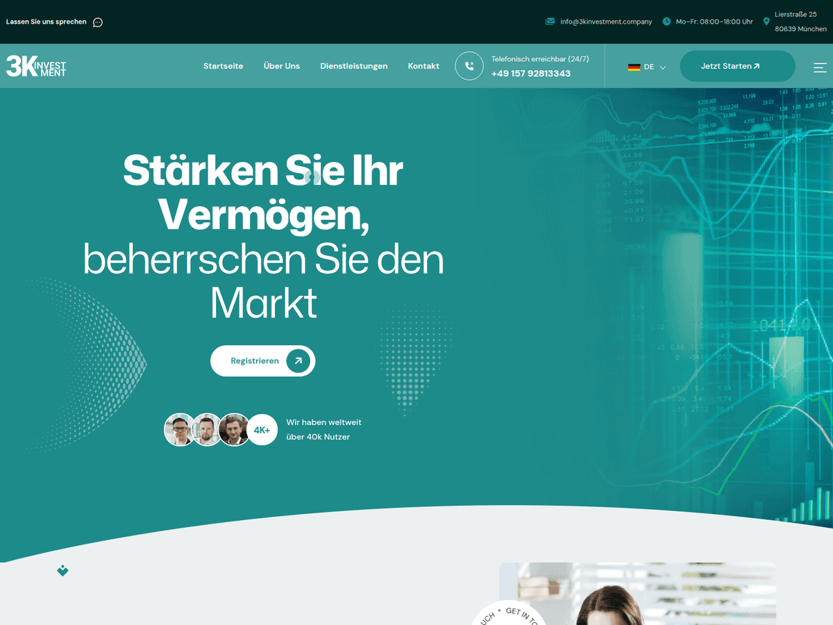 Screenshot der Webseite 3kinvestment (3kinvestment.company)