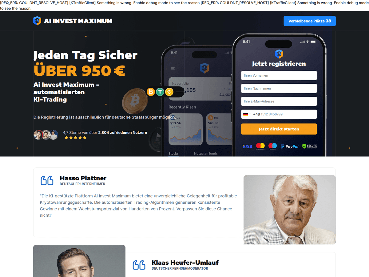 Screenshot von Ai Invest Maximum
