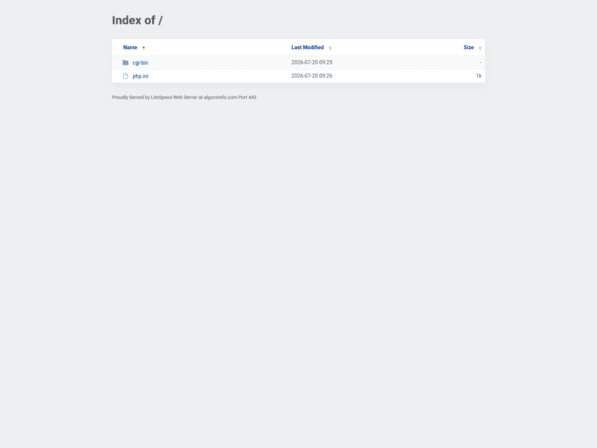 Screenshot der Webseite Algocorefx (algocorefx.com)