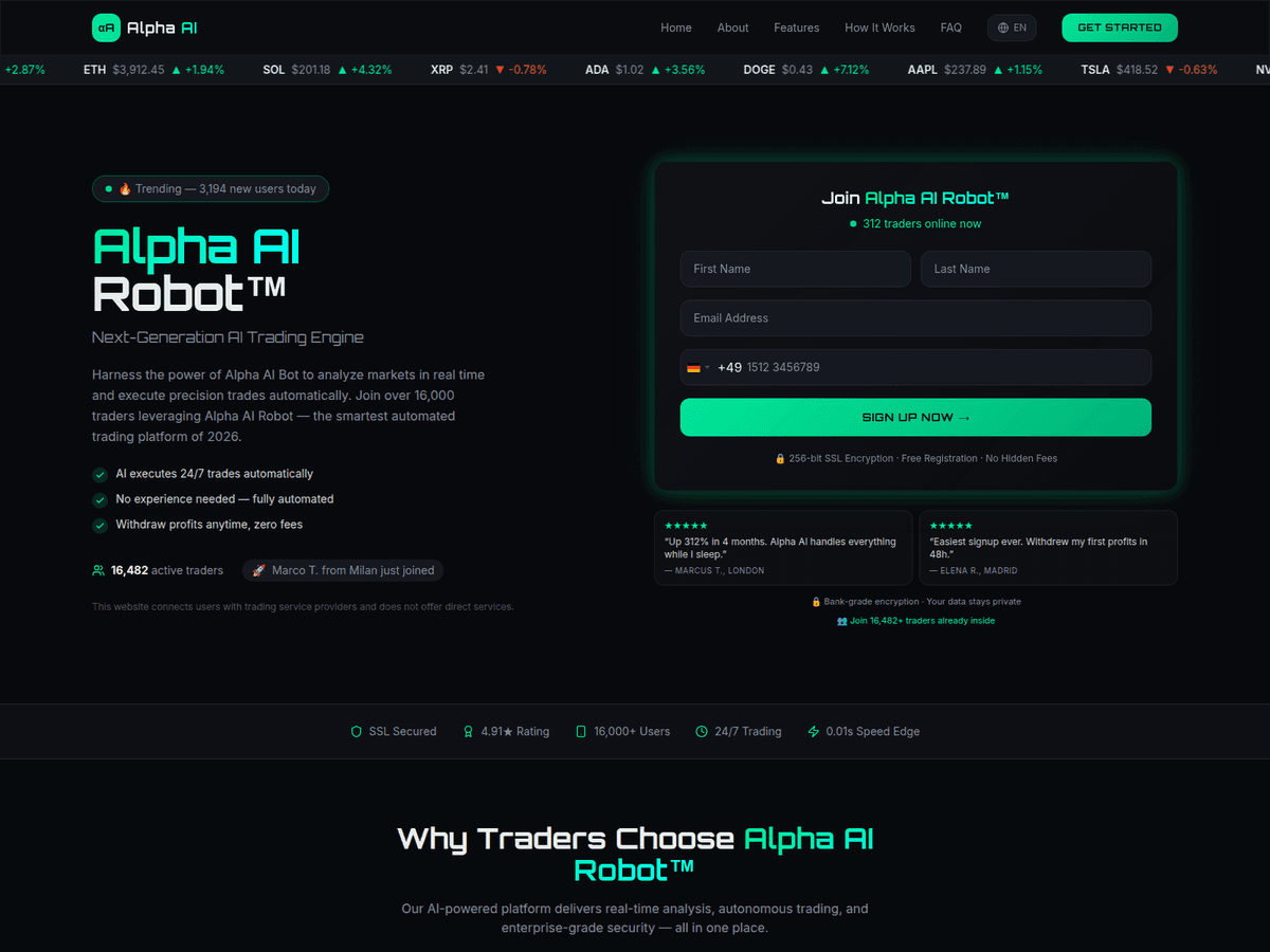 Screenshot von Alphaairobot