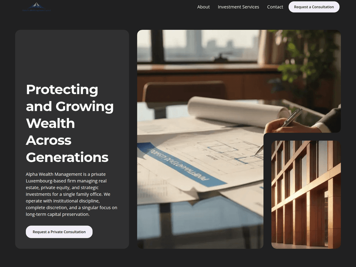 Screenshot der Webseite Alphawealthmanagement (alphawealthmanagement.capital)