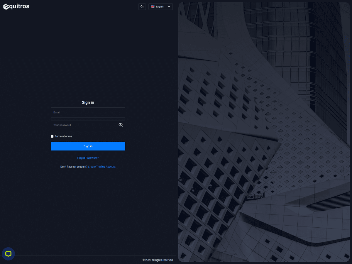 Screenshot von Equitros
