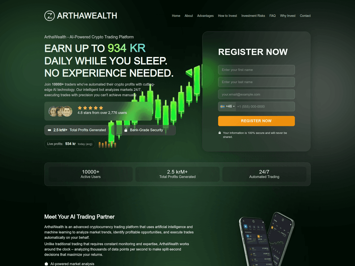 Screenshot von Arthawealth