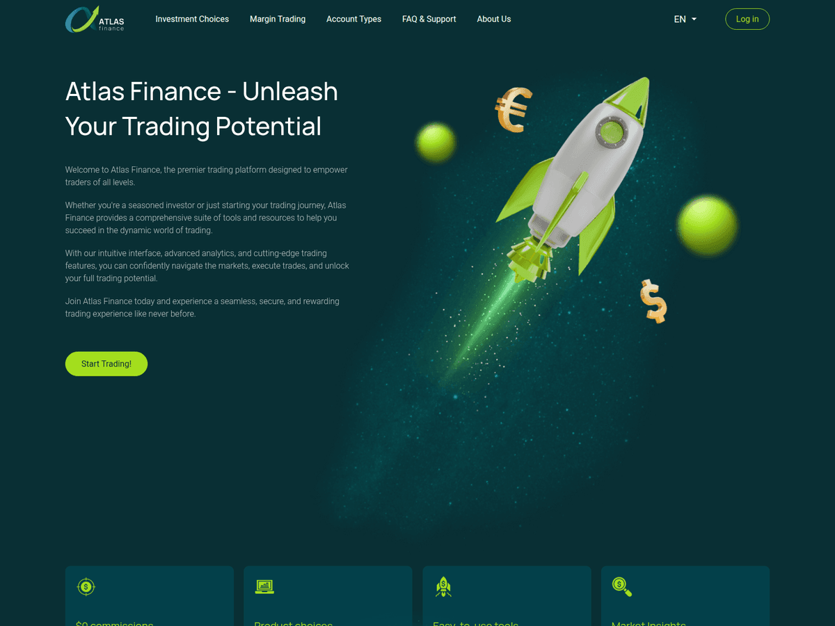 Screenshot von Atlas Finance