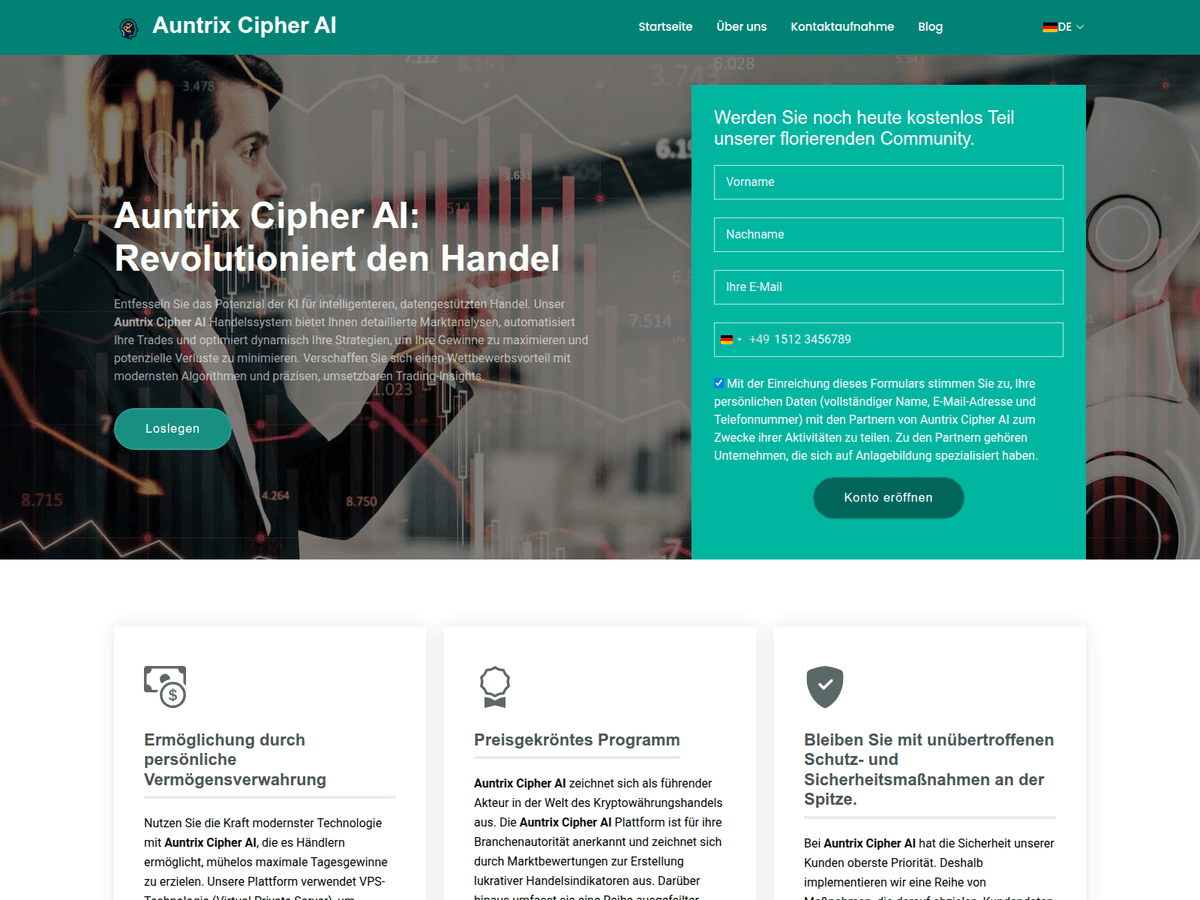 Screenshot von Auntrix Cipherai