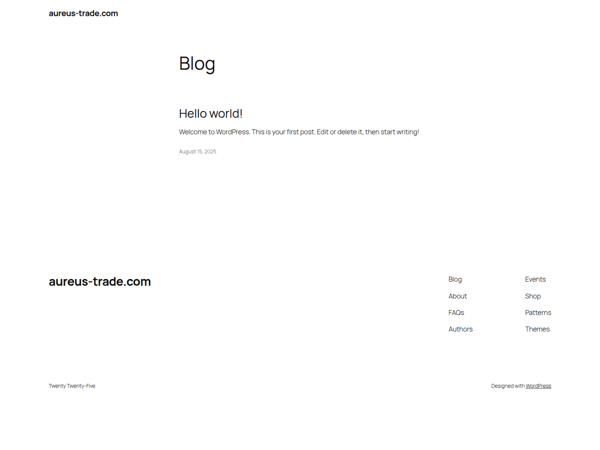 Screenshot von Aureus Trade