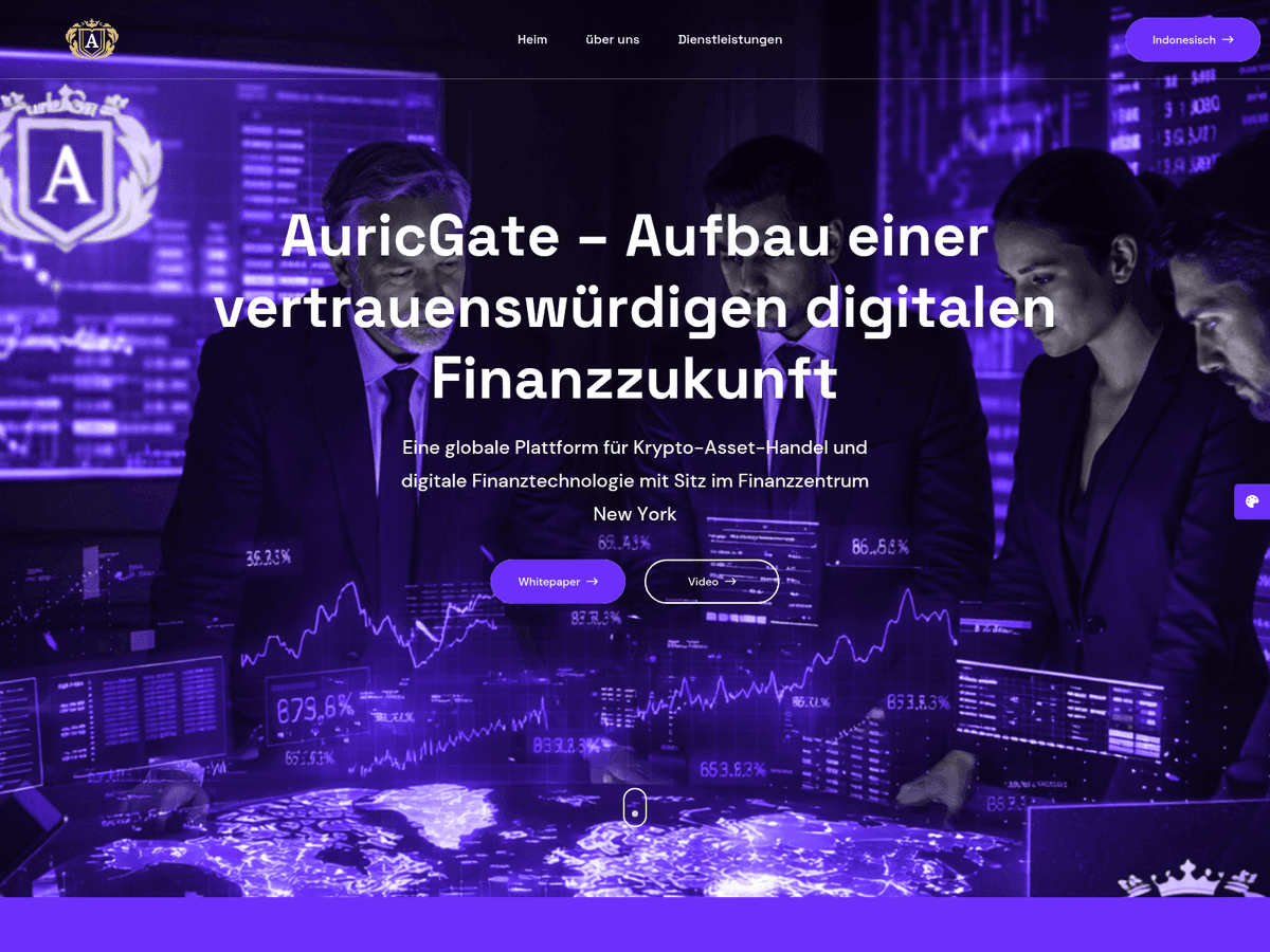 Screenshot der Webseite Auricgates (auricgates.com)