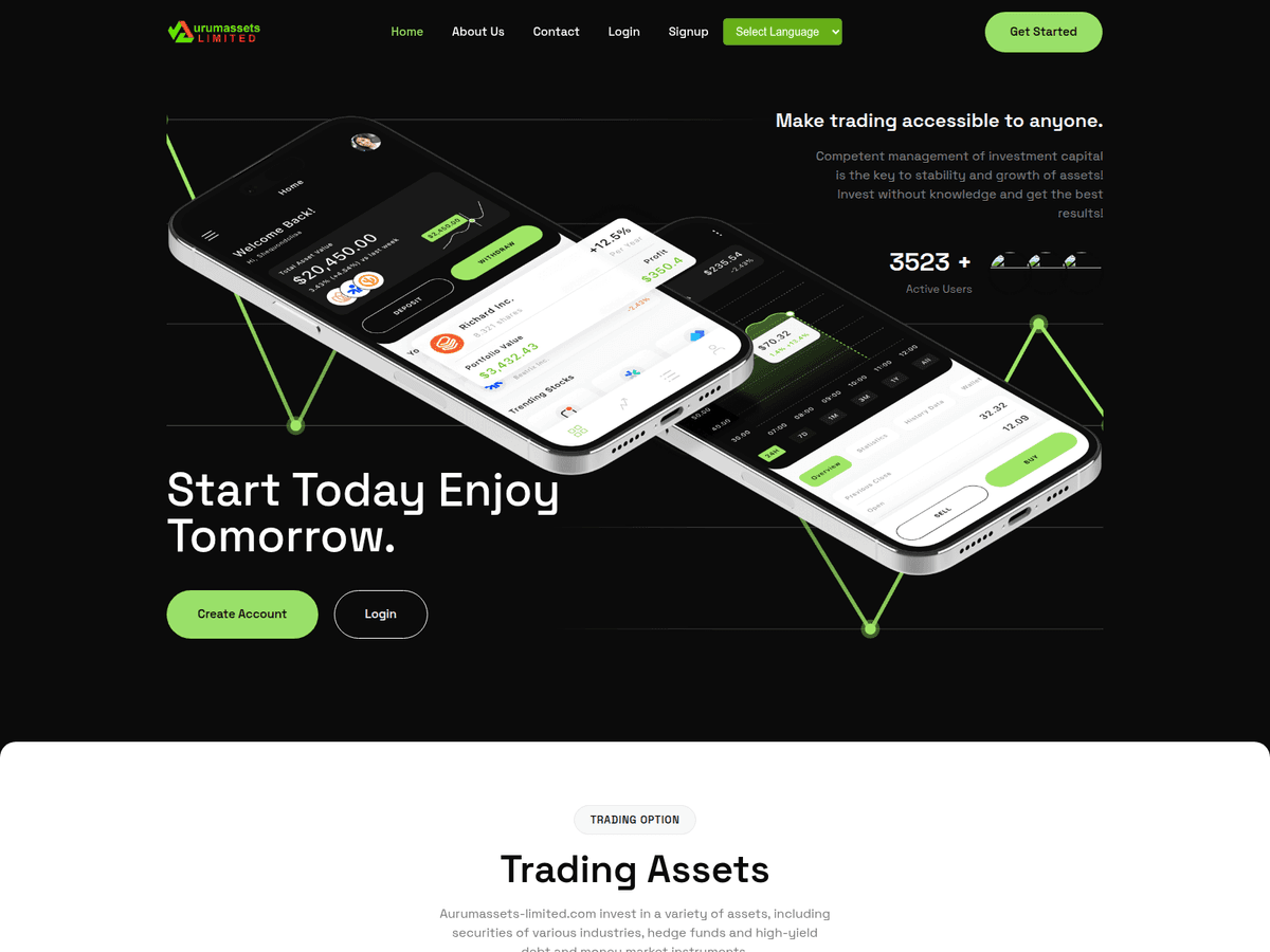Screenshot von Aurumassets Limited