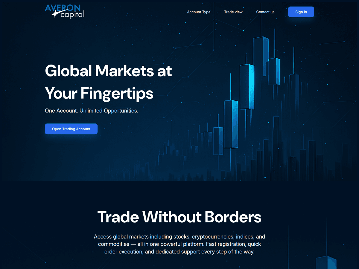 Screenshot von Averon Capital