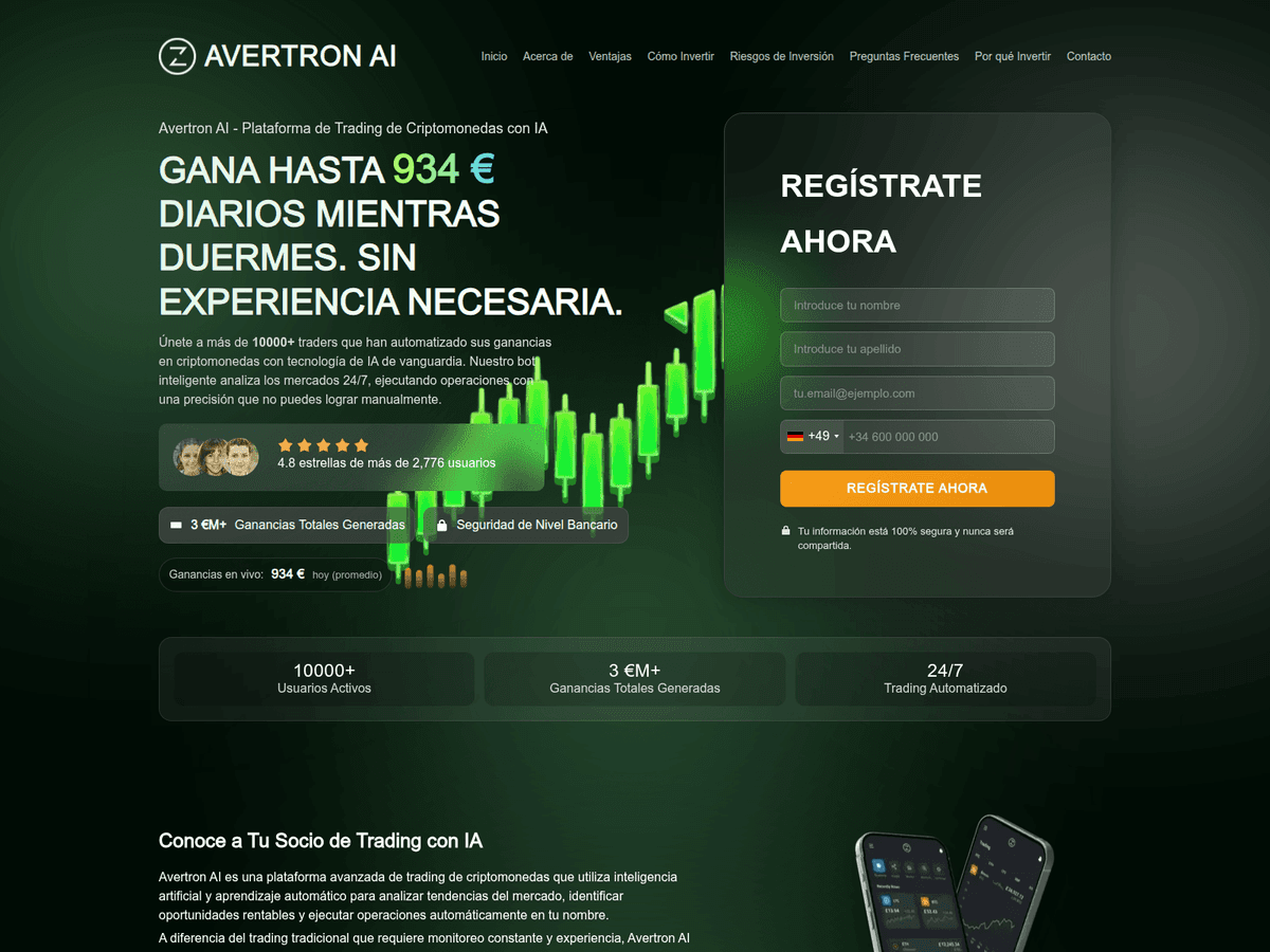 Screenshot von Avertronaitrade