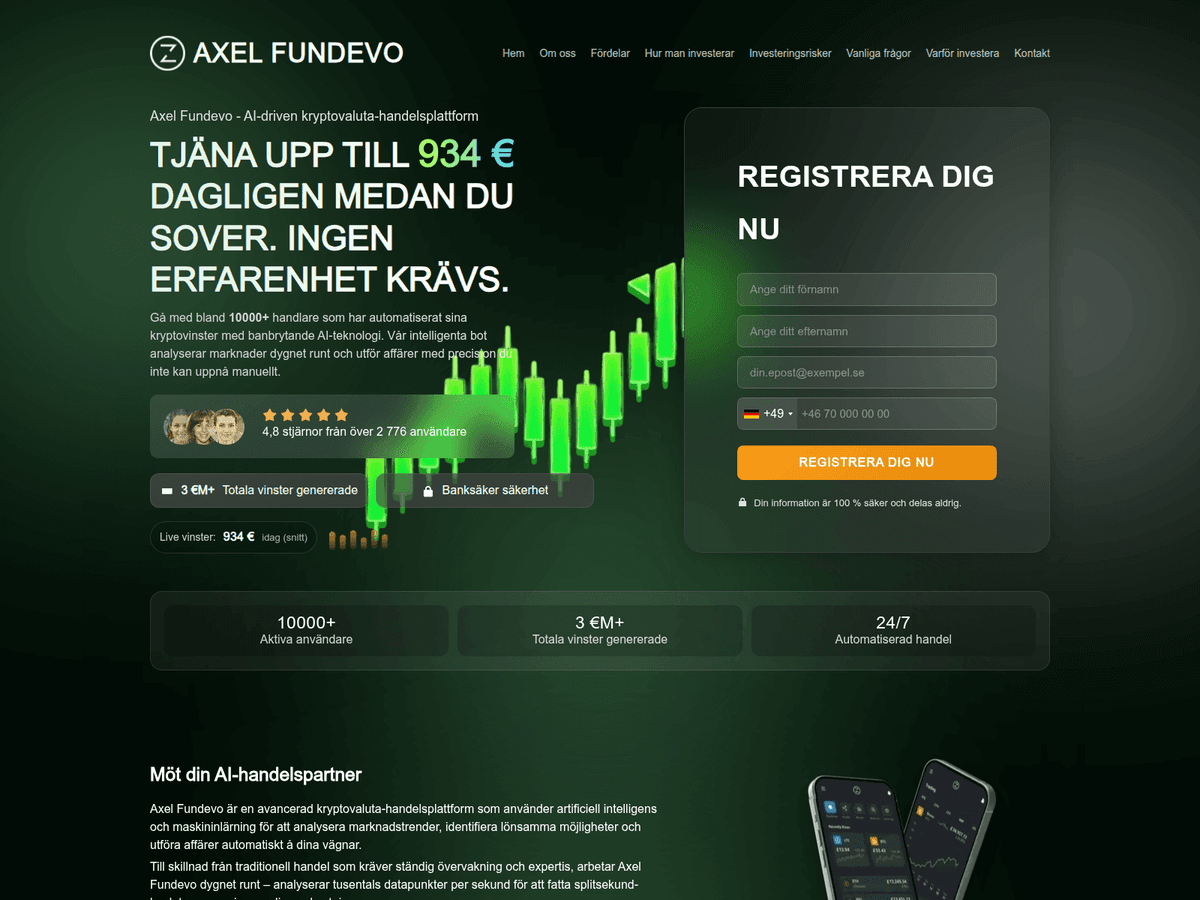 Screenshot von Axelfundevotrade