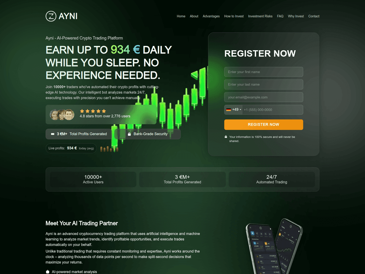 Screenshot von Aynitrade