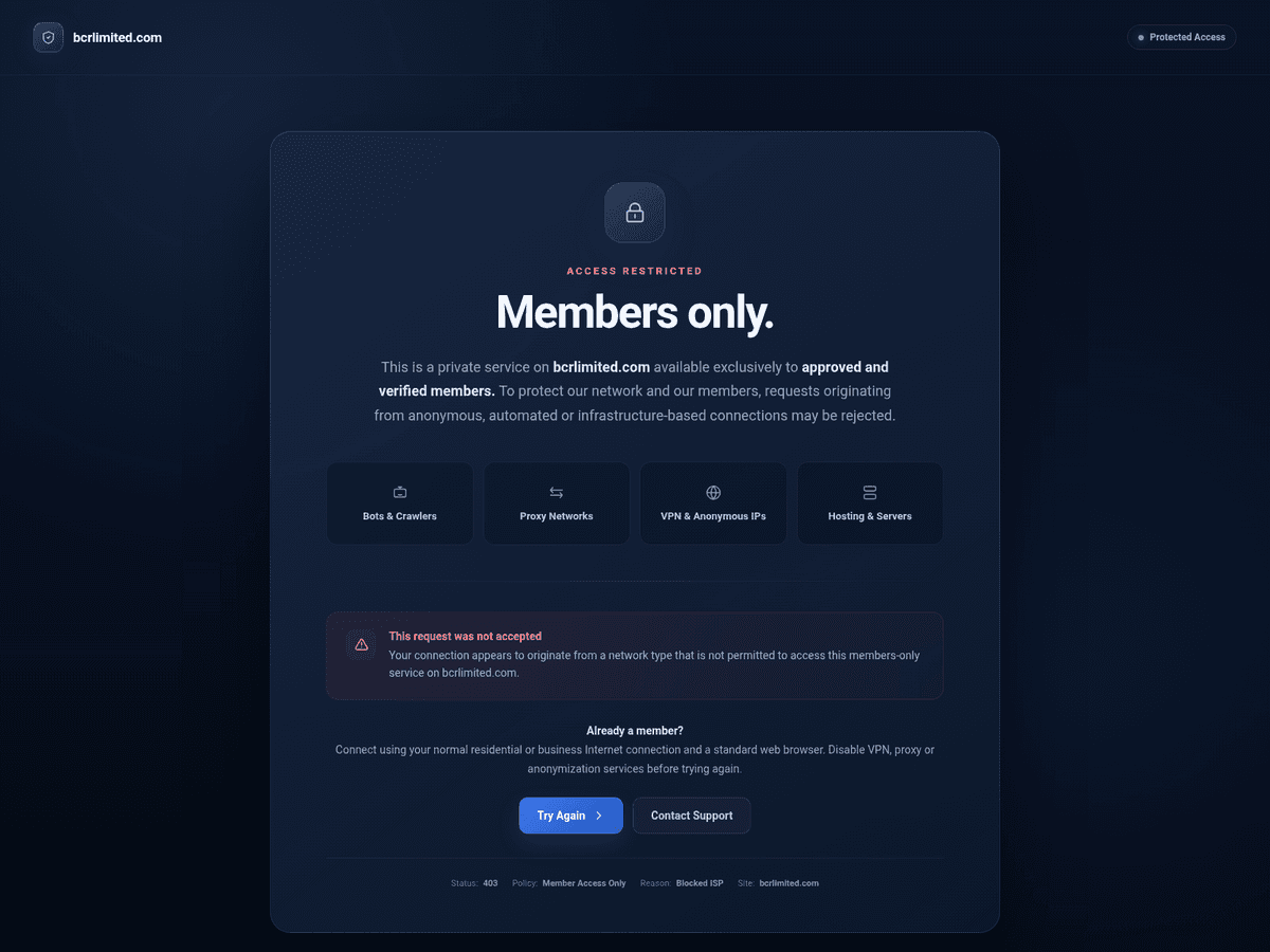 Screenshot von Bcrlimited