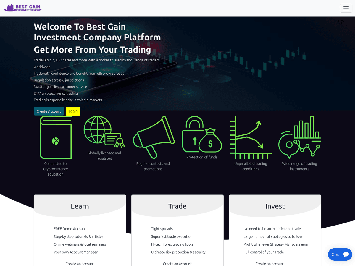 Screenshot von Starttradeoption