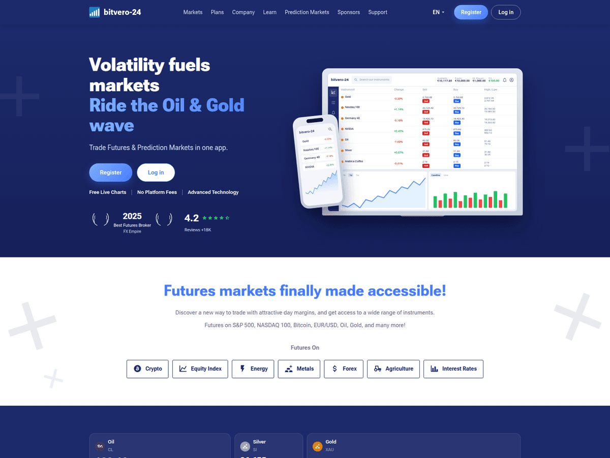Screenshot der Webseite Bitvero 24 (bitvero-24.com)