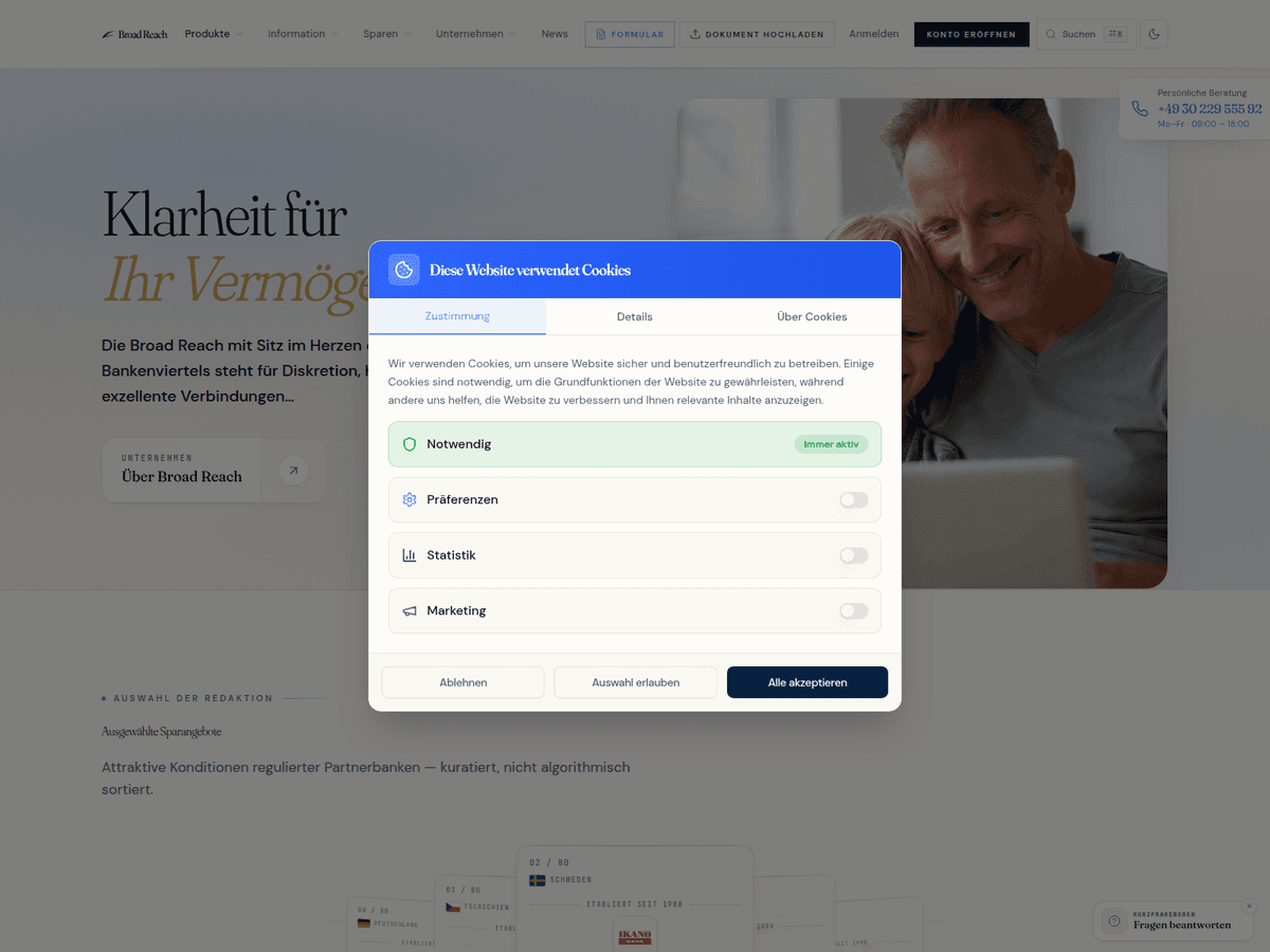 Screenshot der Webseite Broadreacheu (broadreacheu.com)