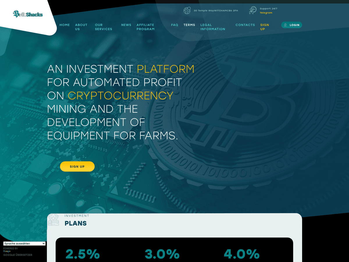Screenshot der Webseite Bulkshacks (bulkshacks.net)