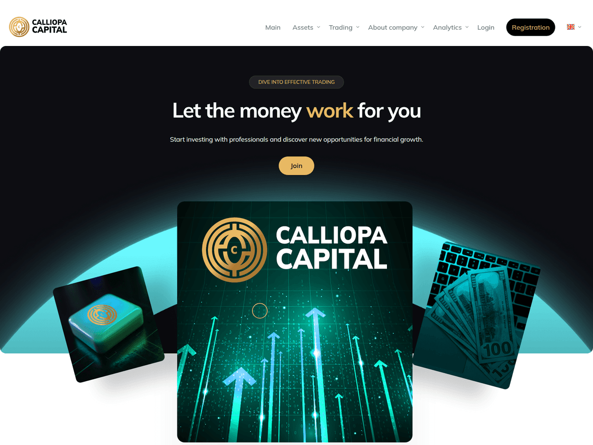 Screenshot der Webseite Calliopacapital (calliopacapital.co)
