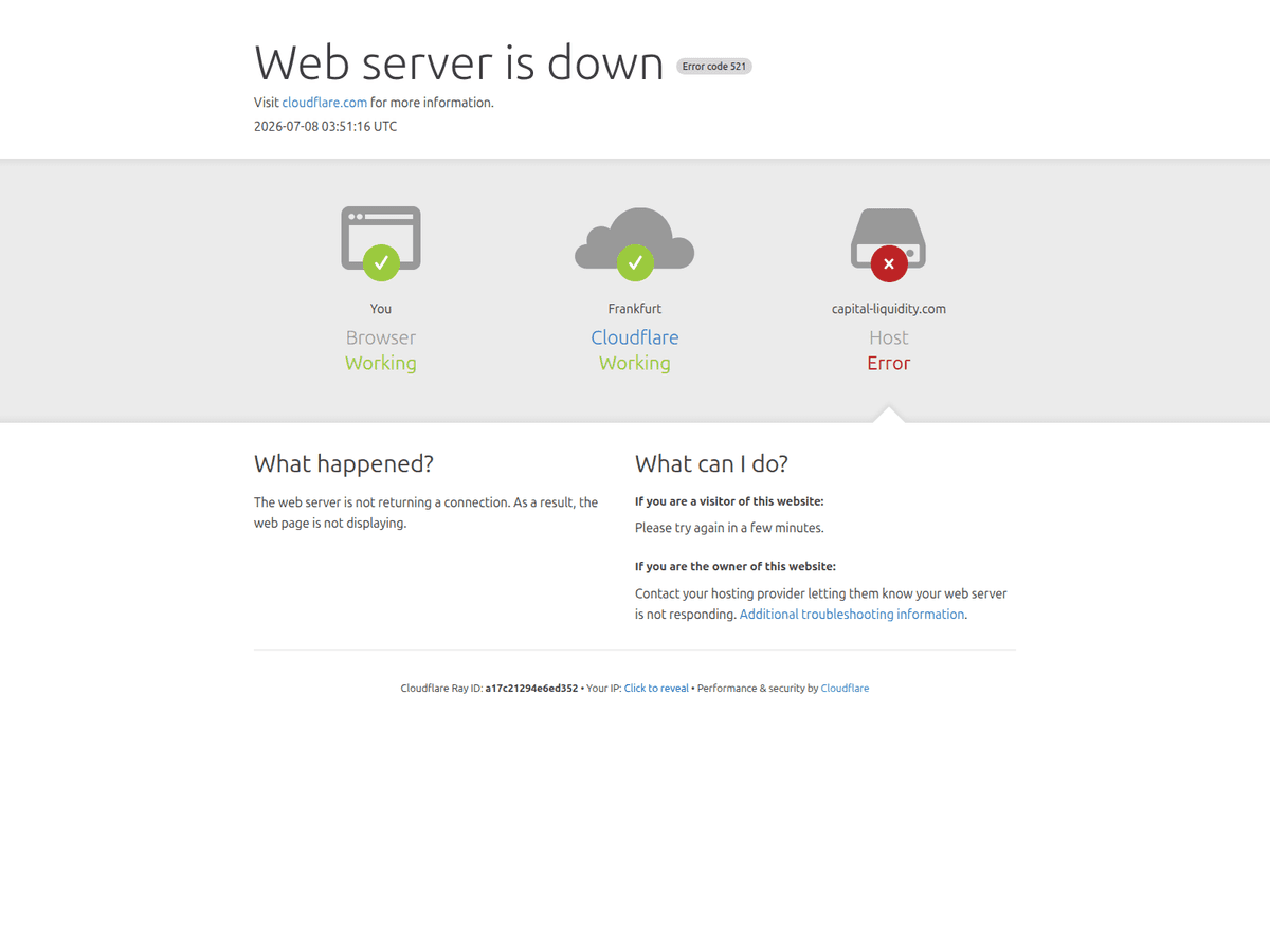 Screenshot der Webseite Capital Liquidity (capital-liquidity.com)