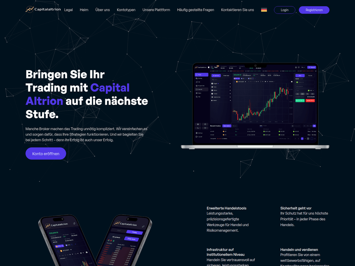 Screenshot der Webseite Capitalaltrion (capitalaltrion.net)