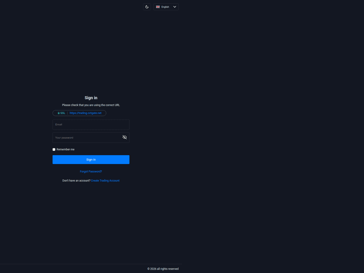 Screenshot von Cctgate