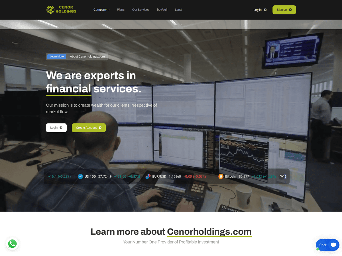 Screenshot von Cenorholdings