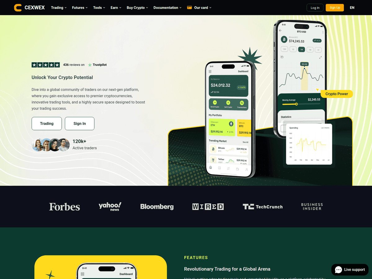 Screenshot von Cexwex