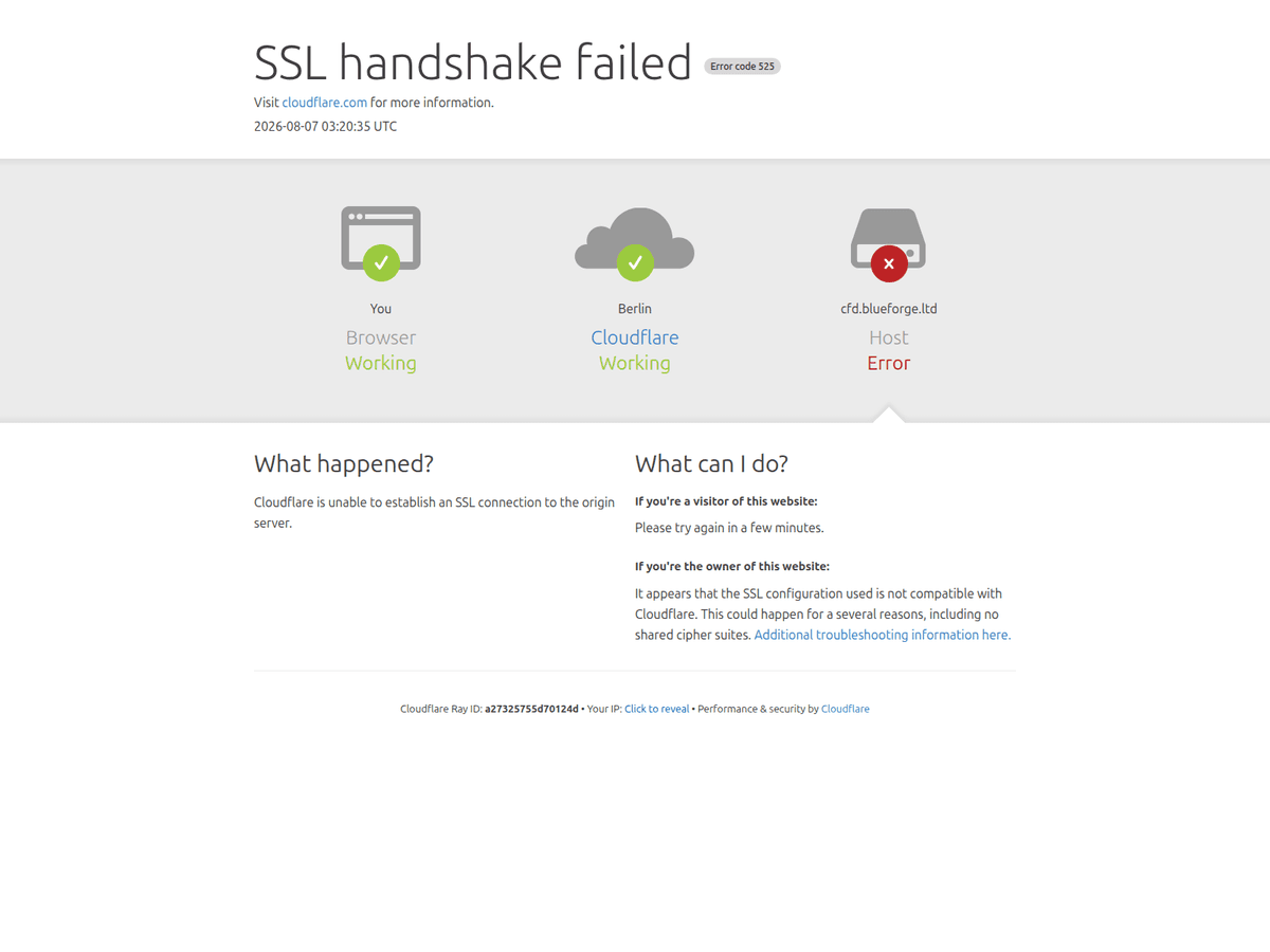 Screenshot der Webseite Blueforge (cfd.blueforge.ltd)