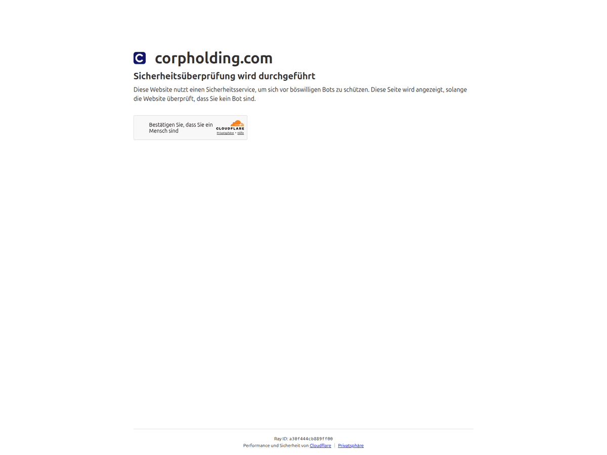 Screenshot von Corpholding