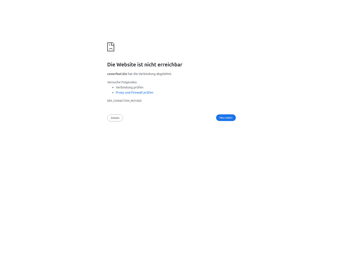 Screenshot von Coverfast