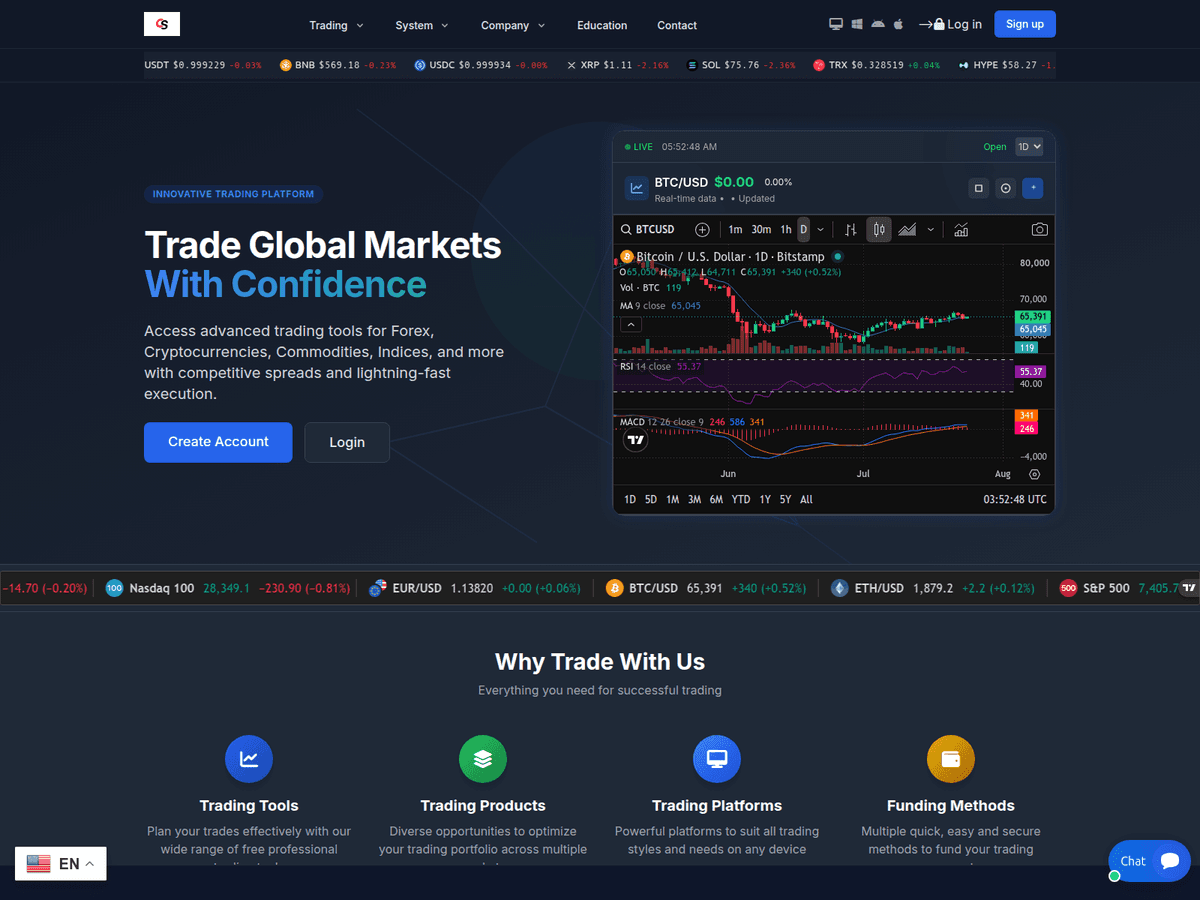 Screenshot der Webseite Cresttrademarkets (cresttrademarkets.com)
