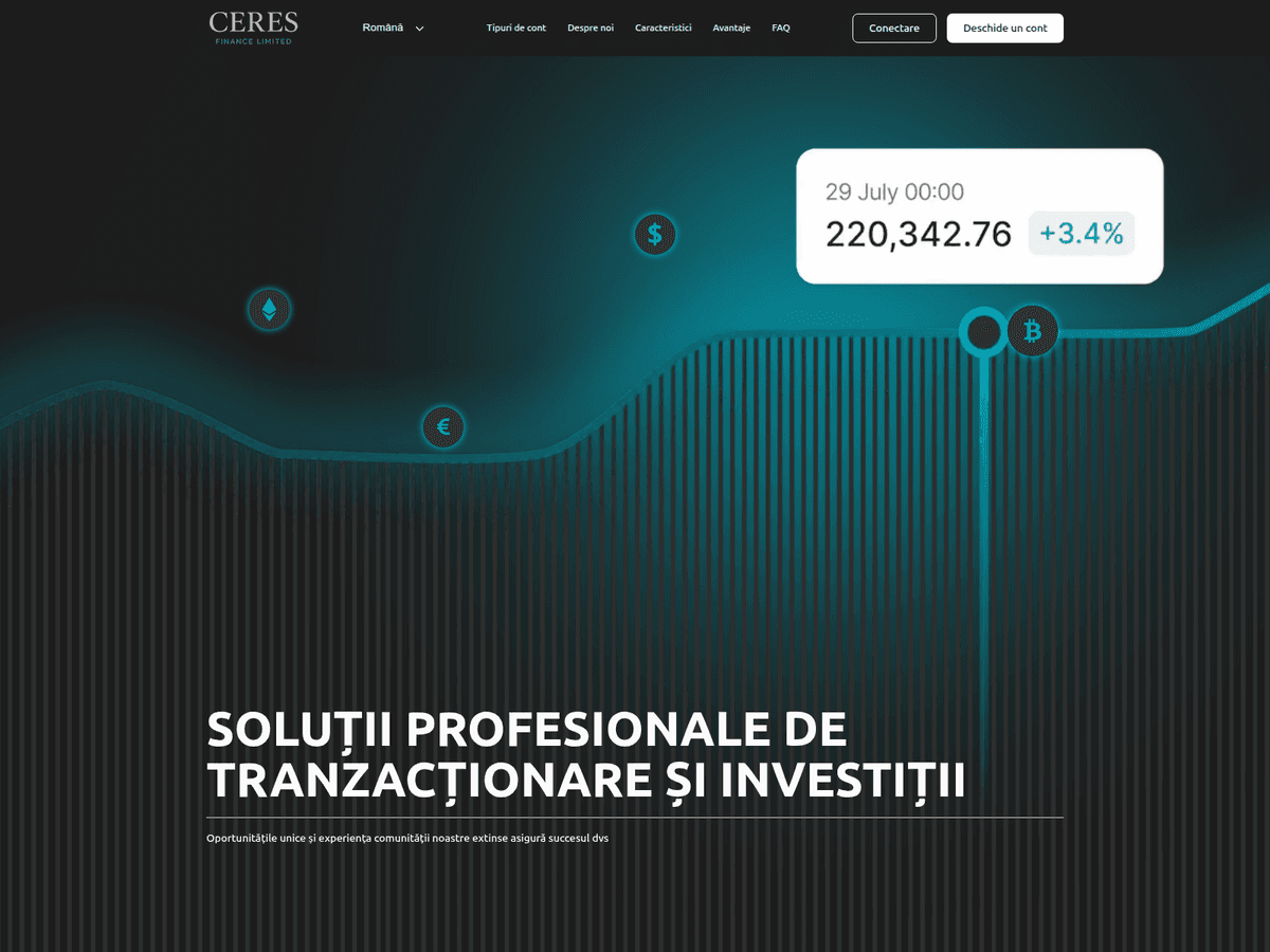 Screenshot der Webseite Crss (crss.finance)