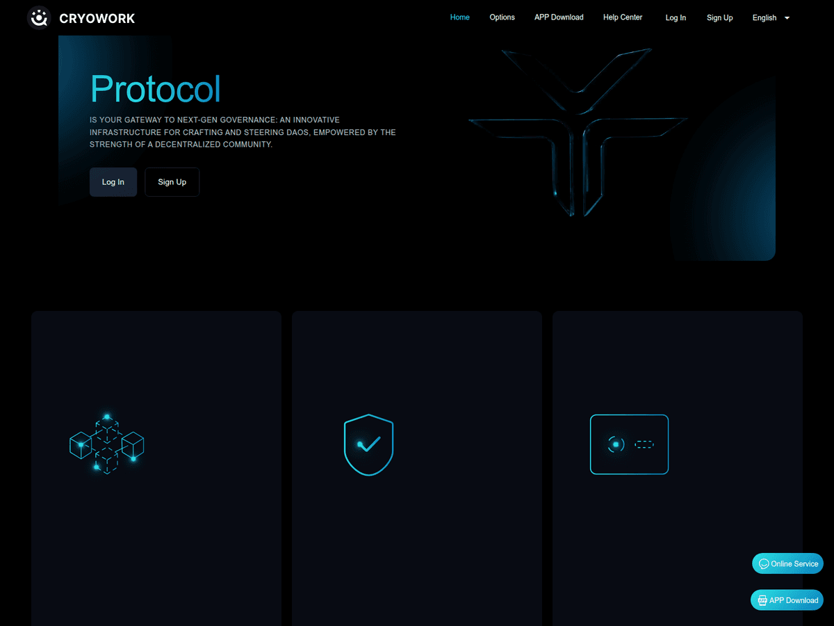 Screenshot von Cryoworkvip