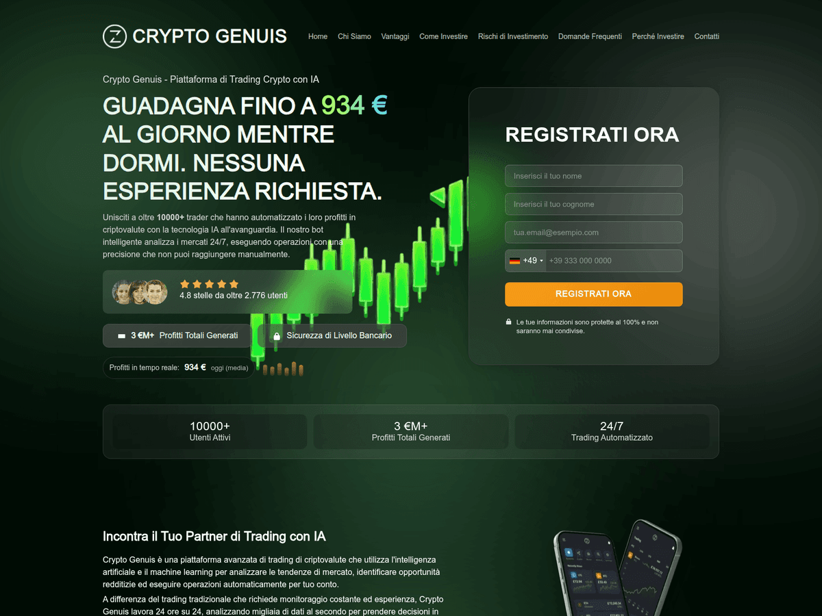 Screenshot der Webseite Cryptogenuis (cryptogenuis.net)