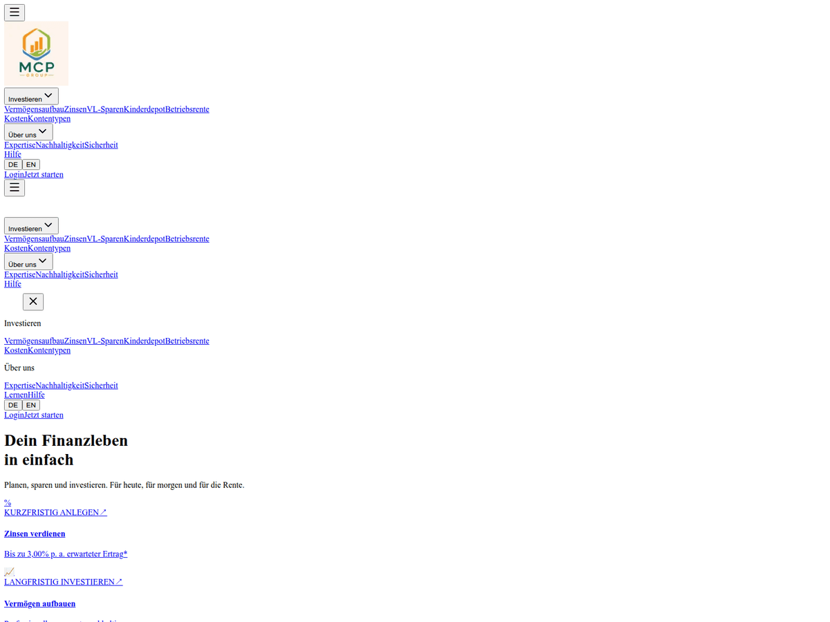 Screenshot von Web Trader