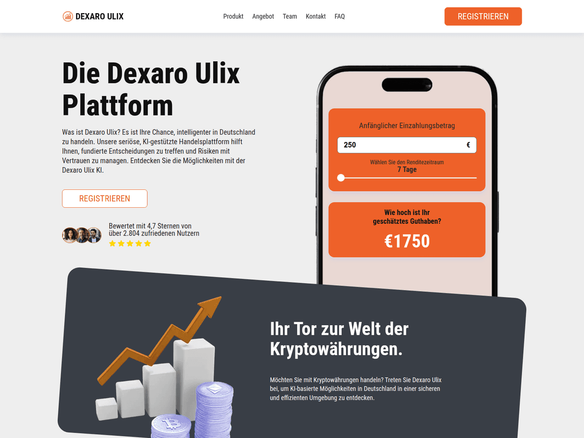 Screenshot der Webseite Dexaroulix (dexaroulix.net)