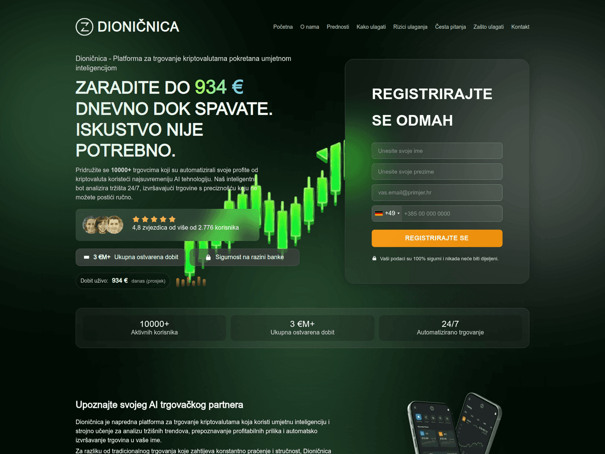 Screenshot der Webseite Dioninica (dioninica.com)