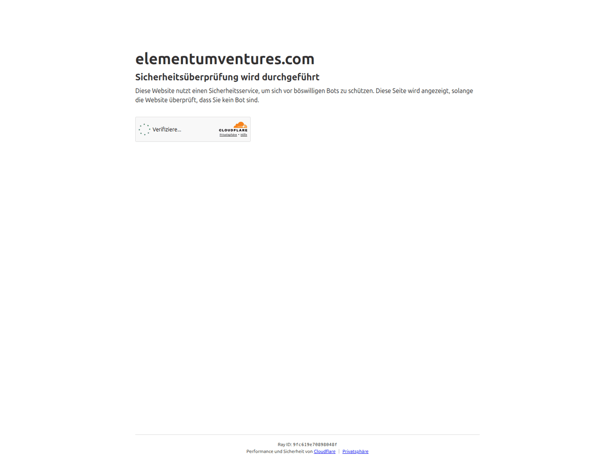 Screenshot der Webseite Elementumventures (elementumventures.com)