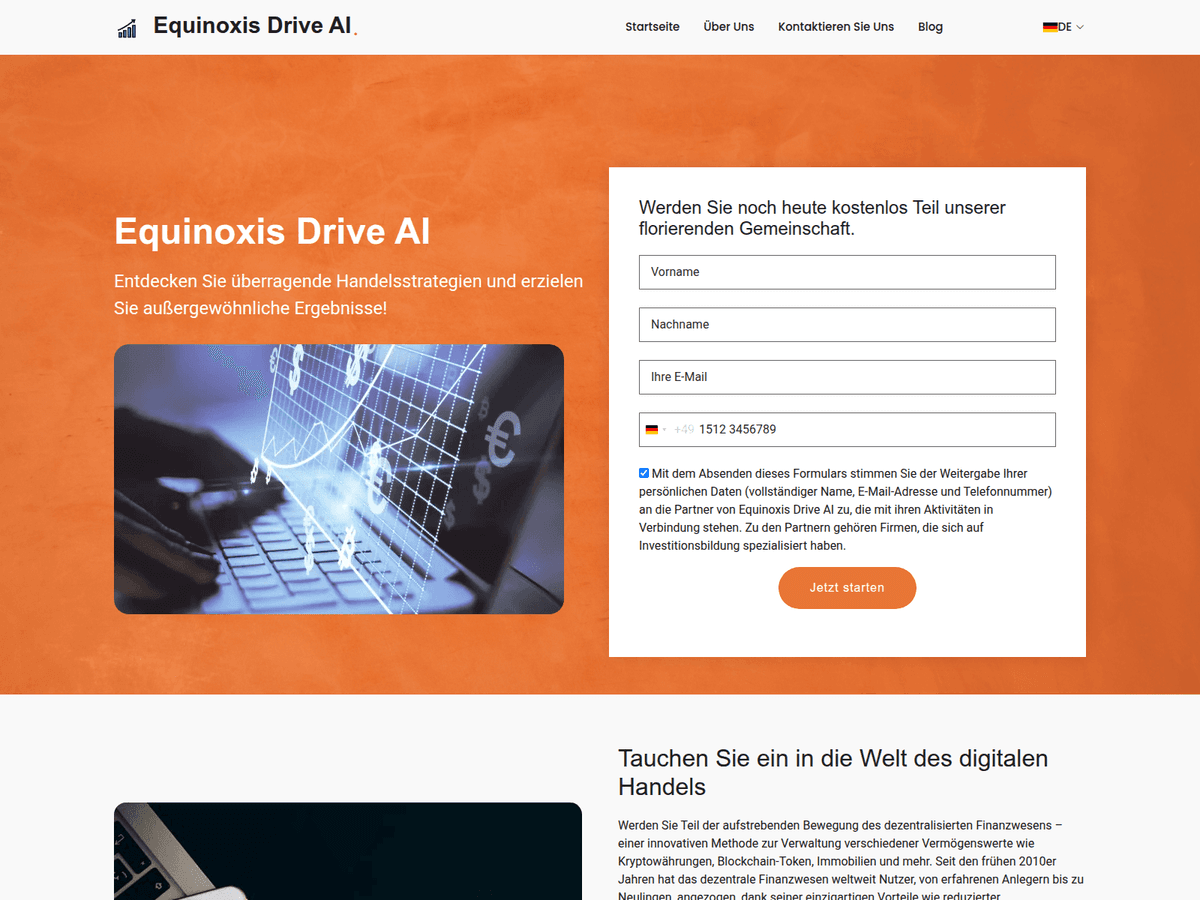 Screenshot von Equinoxisdriveai Updates