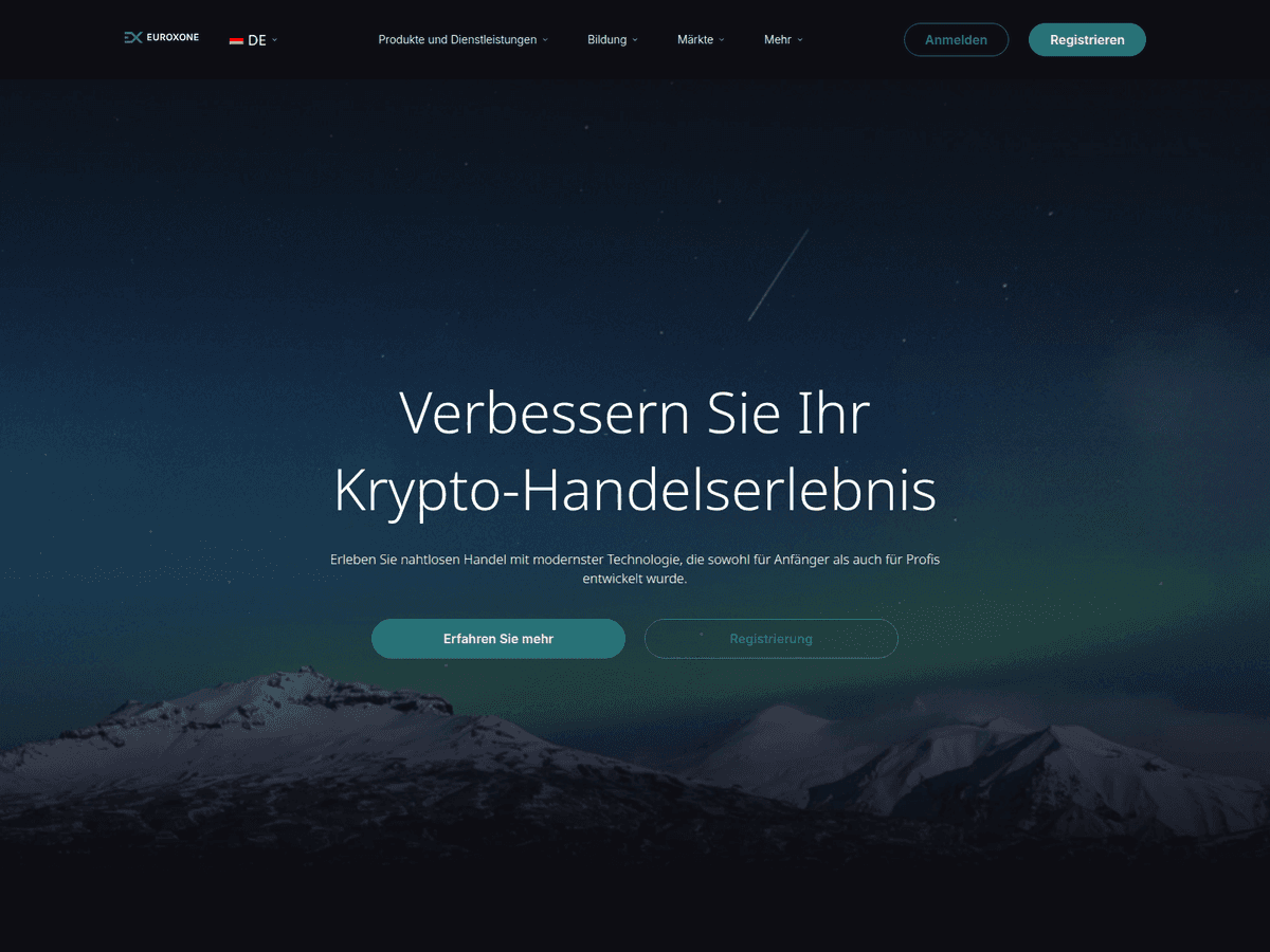 Screenshot der Webseite Euroxone (euroxone.com)