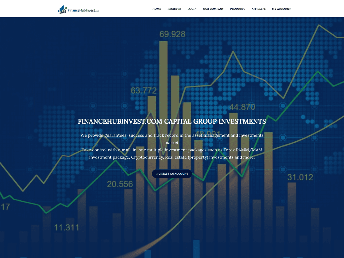 Screenshot von Financehubinvest