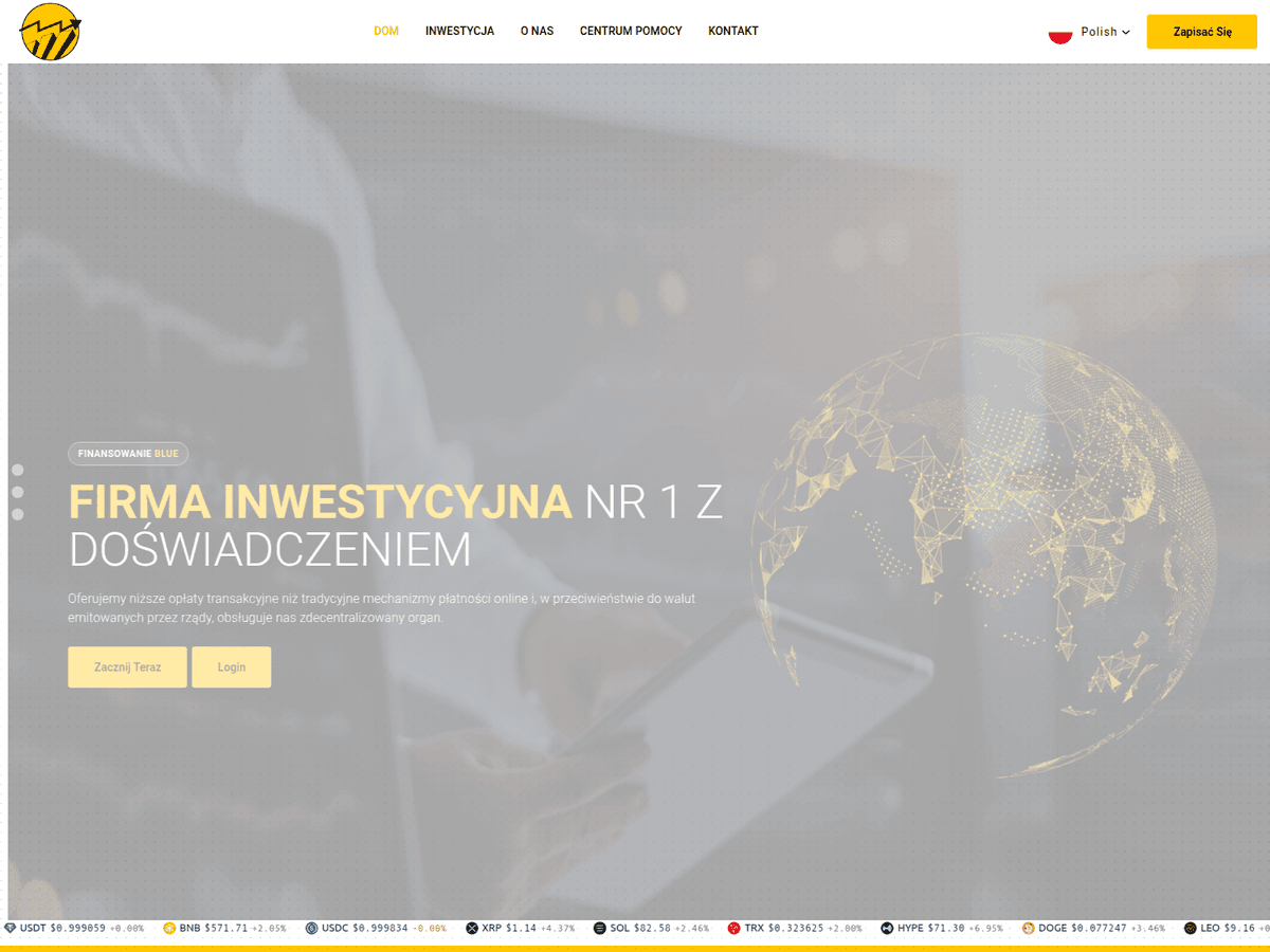 Screenshot der Webseite Financingblue (financingblue.com)