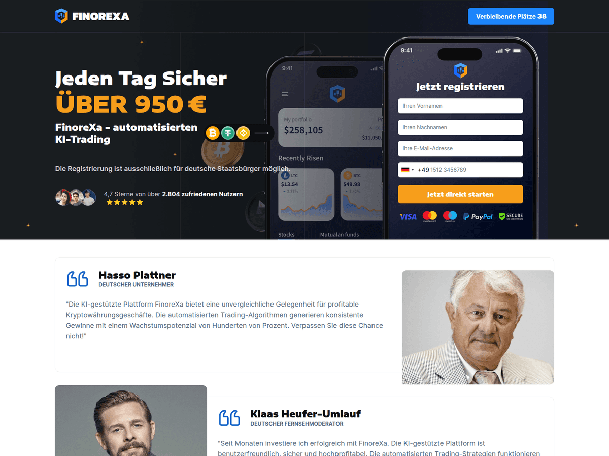 Screenshot von Finorexa