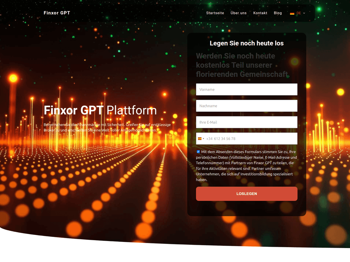 Screenshot von Finxor Gpt