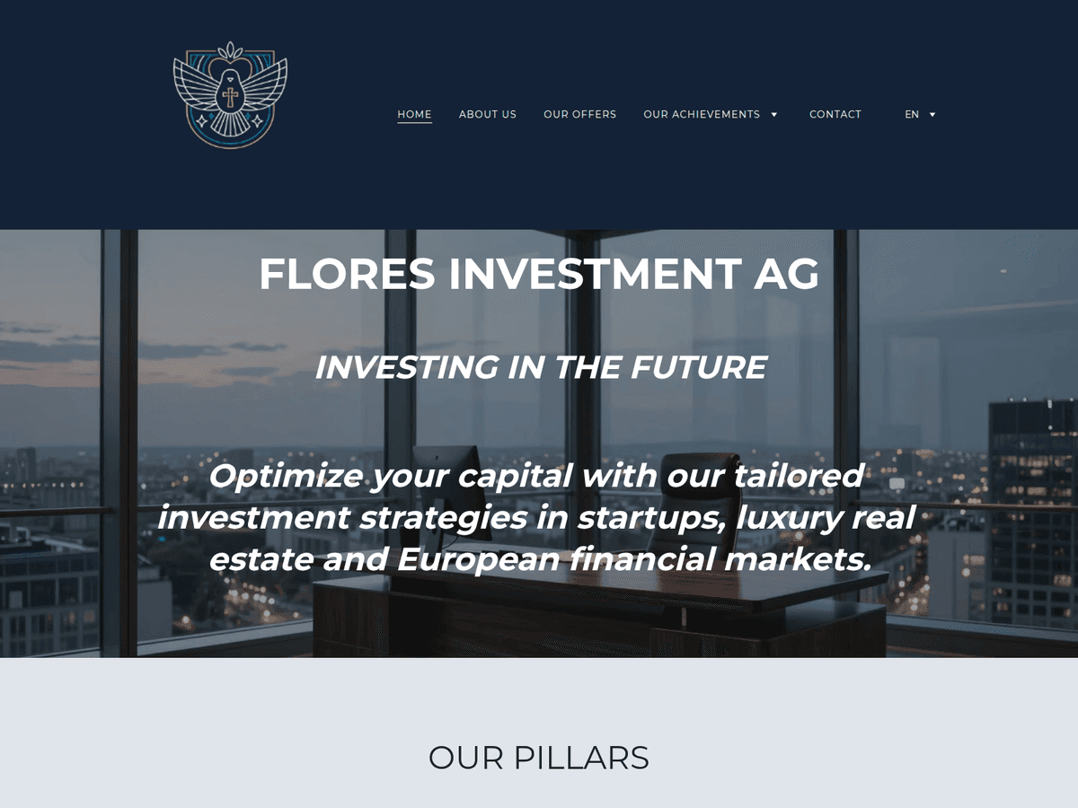 Screenshot der Webseite Flores Invest (flores-invest.com)
