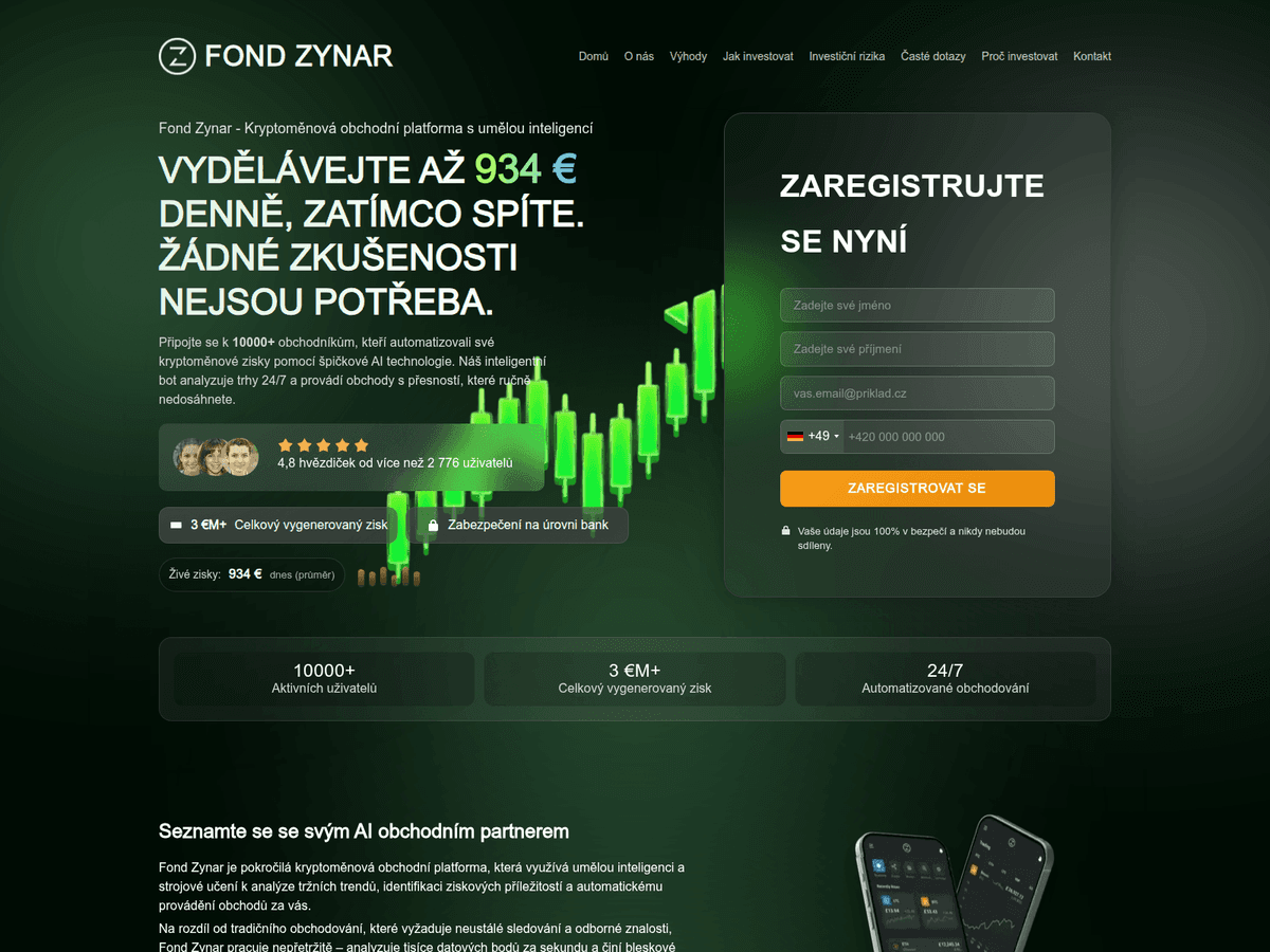 Screenshot der Webseite Fondzynartrade (fondzynartrade.com)