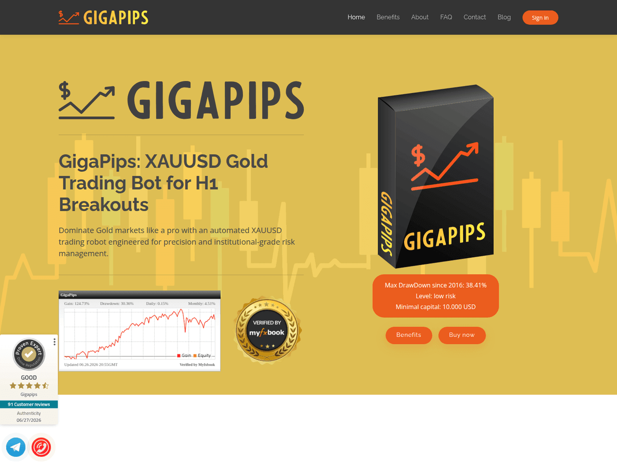 Screenshot der Webseite Gigapips (gigapips.com)
