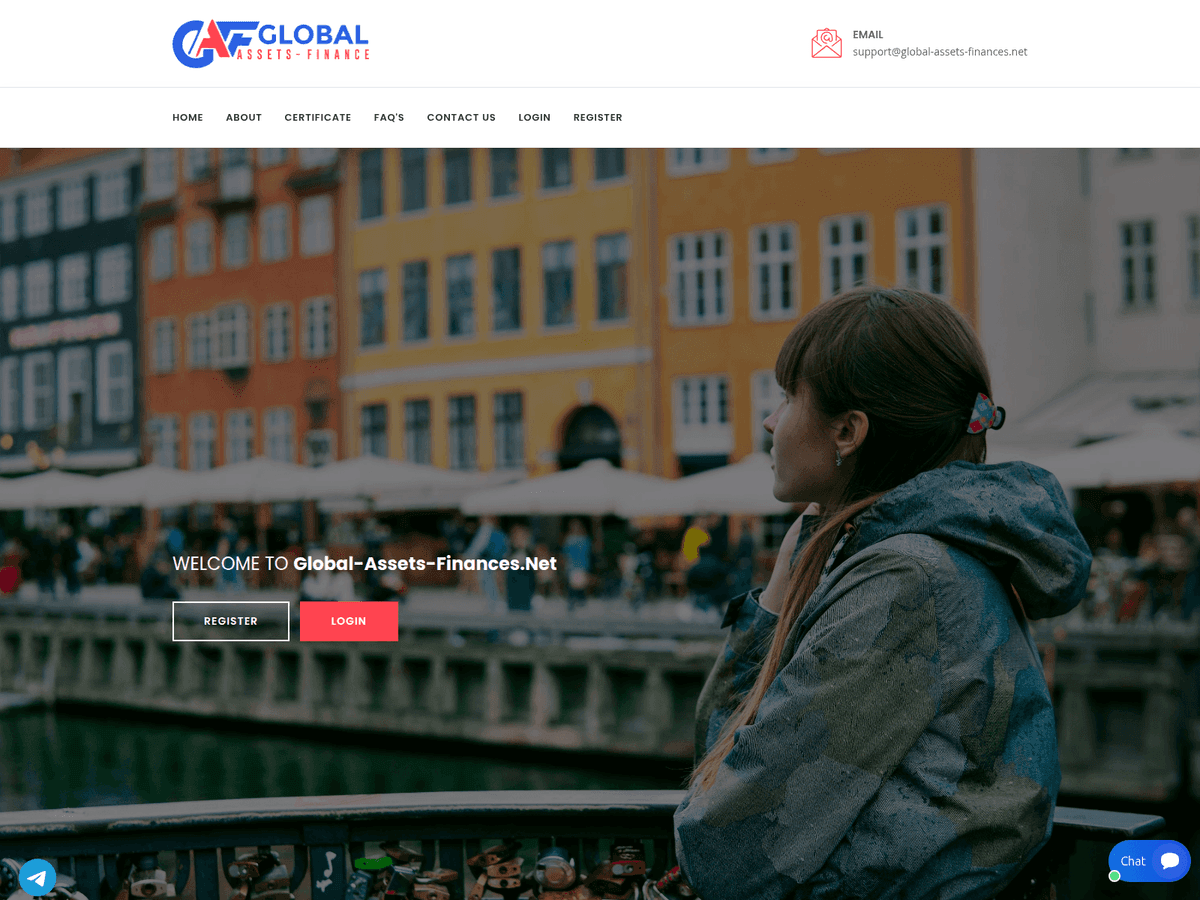 Screenshot der Webseite Global Assets Finances (global-assets-finances.net)
