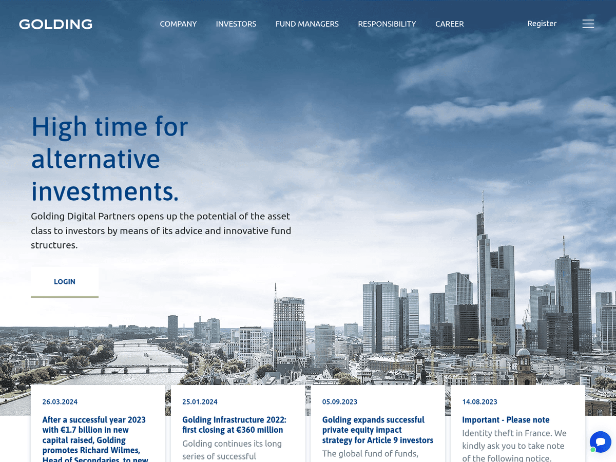 Screenshot der Webseite Goldingdigital (goldingdigital.com)