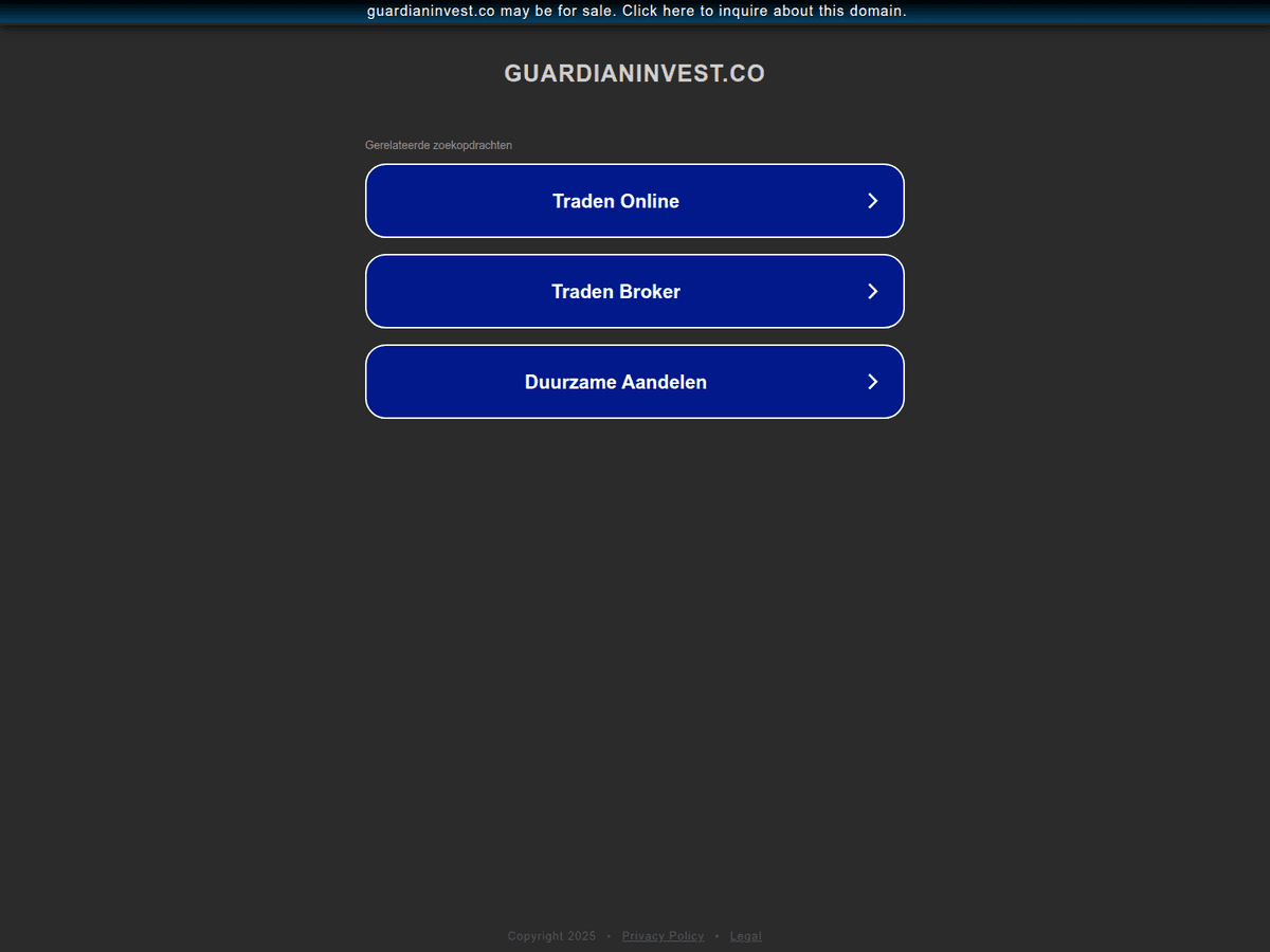Screenshot der Webseite Guardianinvest (guardianinvest.co)